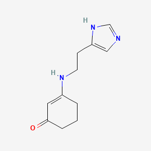 molecular formula C11H15N3O B11486206 3-{[2-(1H-imidazol-4-yl)ethyl]amino}cyclohex-2-en-1-one 