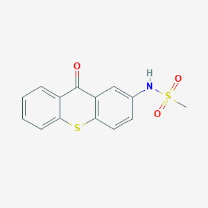 molecular formula C14H11NO3S2 B11486209 N-(9-oxo-9H-thioxanthen-2-yl)methanesulfonamide 