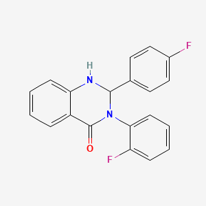 4(1H)-Quinazolinone, 3-(2-fluorophenyl)-2-(4-fluorophenyl)-2,3-dihydro-