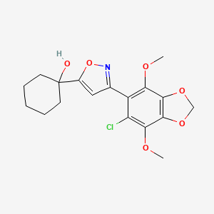 1-[3-(6-Chloro-4,7-dimethoxy-1,3-benzodioxol-5-yl)-5-isoxazolyl]-1-cyclohexanol