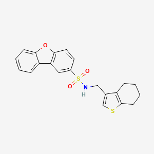 N-(4,5,6,7-tetrahydro-1-benzothiophen-3-ylmethyl)dibenzo[b,d]furan-2-sulfonamide