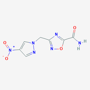 3-[(4-nitro-1H-pyrazol-1-yl)methyl]-1,2,4-oxadiazole-5-carboxamide