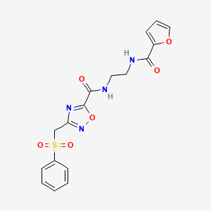 N-{2-[(furan-2-ylcarbonyl)amino]ethyl}-3-[(phenylsulfonyl)methyl]-1,2,4-oxadiazole-5-carboxamide