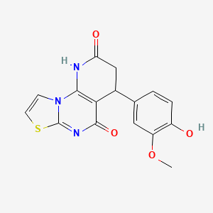 4-(4-hydroxy-3-methoxyphenyl)-3,4-dihydro-2H-pyrido[3,2-e][1,3]thiazolo[3,2-a]pyrimidine-2,5(1H)-dione