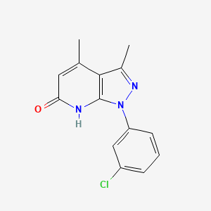 1-(3-chlorophenyl)-3,4-dimethyl-1,7-dihydro-6H-pyrazolo[3,4-b]pyridin-6-one