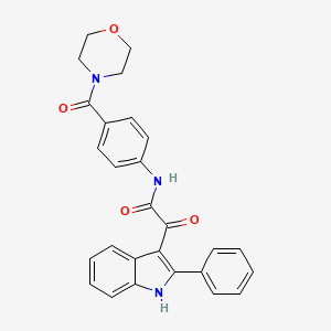 N-[4-(morpholin-4-ylcarbonyl)phenyl]-2-oxo-2-(2-phenyl-1H-indol-3-yl)acetamide