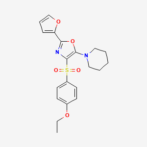 1-{4-[(4-Ethoxyphenyl)sulfonyl]-2-(furan-2-yl)-1,3-oxazol-5-yl}piperidine