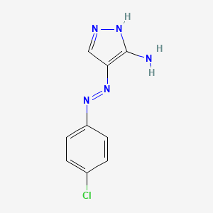 1H-Pyrazol-3-amine, 4-[(4-chlorophenyl)azo]-