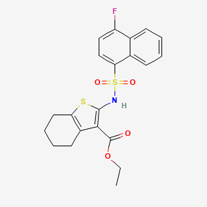 Ethyl 2-{[(4-fluoro-1-naphthyl)sulfonyl]amino}-4,5,6,7-tetrahydro-1-benzothiophene-3-carboxylate