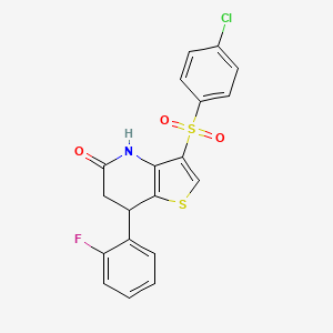 3-[(4-chlorophenyl)sulfonyl]-7-(2-fluorophenyl)-6,7-dihydrothieno[3,2-b]pyridin-5(4H)-one