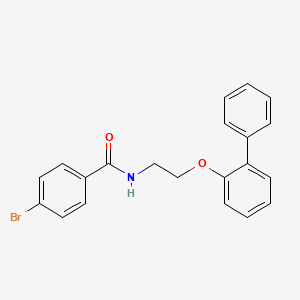 molecular formula C21H18BrNO2 B11486477 N-[2-(biphenyl-2-yloxy)ethyl]-4-bromobenzamide 