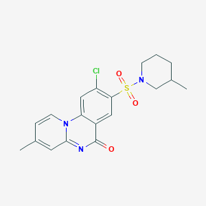 9-chloro-3-methyl-8-[(3-methylpiperidin-1-yl)sulfonyl]-6H-pyrido[1,2-a]quinazolin-6-one