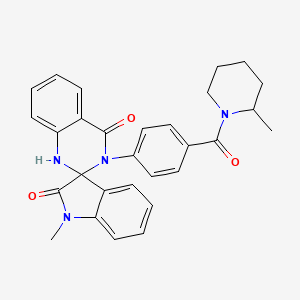 1-methyl-3'-{4-[(2-methylpiperidin-1-yl)carbonyl]phenyl}-1'H-spiro[indole-3,2'-quinazoline]-2,4'(1H,3'H)-dione