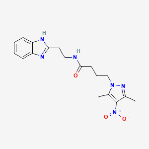 N-[2-(1H-benzimidazol-2-yl)ethyl]-4-(3,5-dimethyl-4-nitro-1H-pyrazol-1-yl)butanamide