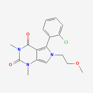 molecular formula C17H18ClN3O3 B11486520 5-(2-chlorophenyl)-6-(2-methoxyethyl)-1,3-dimethyl-1H-pyrrolo[3,4-d]pyrimidine-2,4(3H,6H)-dione 