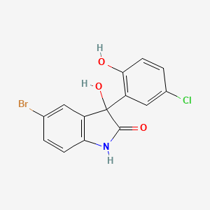 5-bromo-3-(5-chloro-2-hydroxyphenyl)-3-hydroxy-1,3-dihydro-2H-indol-2-one