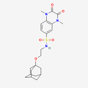 N-[2-(1-adamantyloxy)ethyl]-1,4-dimethyl-2,3-dioxo-1,2,3,4-tetrahydroquinoxaline-6-sulfonamide