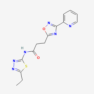 N-(5-ethyl-1,3,4-thiadiazol-2-yl)-3-[3-(pyridin-2-yl)-1,2,4-oxadiazol-5-yl]propanamide