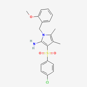 3-[(4-chlorophenyl)sulfonyl]-1-(2-methoxybenzyl)-4,5-dimethyl-1H-pyrrol-2-amine