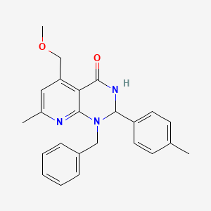 molecular formula C24H25N3O2 B11486642 1-benzyl-5-(methoxymethyl)-7-methyl-2-(4-methylphenyl)-2,3-dihydropyrido[2,3-d]pyrimidin-4(1H)-one 