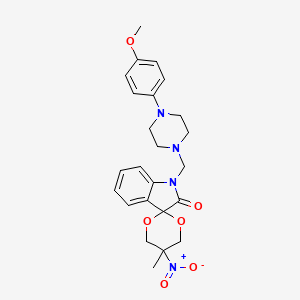 1'-{[4-(4-Methoxyphenyl)piperazin-1-YL]methyl}-5-methyl-5-nitro-1',2'-dihydrospiro[1,3-dioxane-2,3'-indol]-2'-one