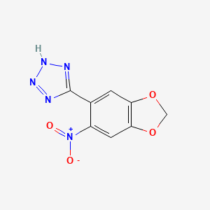 molecular formula C8H5N5O4 B11486677 5-(6-nitro-1,3-benzodioxol-5-yl)-2H-tetrazole 