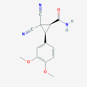 (1S,3S)-2,2-dicyano-3-(3,4-dimethoxyphenyl)cyclopropanecarboxamide