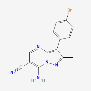 7-Amino-3-(4-bromophenyl)-2-methylpyrazolo[1,5-a]pyrimidine-6-carbonitrile