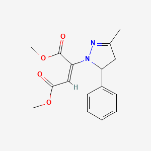 dimethyl (2E)-2-(3-methyl-5-phenyl-4,5-dihydro-1H-pyrazol-1-yl)but-2-enedioate