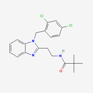 N-{2-[1-(2,4-dichlorobenzyl)-1H-benzimidazol-2-yl]ethyl}-2,2-dimethylpropanamide