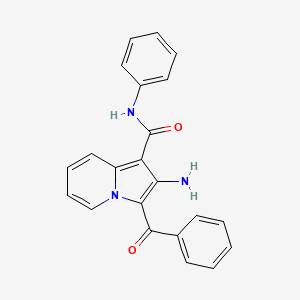 molecular formula C22H17N3O2 B11486701 2-amino-3-benzoyl-N-phenylindolizine-1-carboxamide 