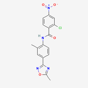 2-chloro-N-[2-methyl-4-(5-methyl-1,2,4-oxadiazol-3-yl)phenyl]-4-nitrobenzamide