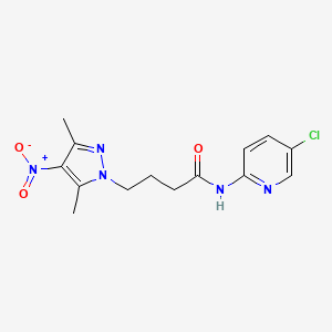 N-(5-chloropyridin-2-yl)-4-(3,5-dimethyl-4-nitro-1H-pyrazol-1-yl)butanamide