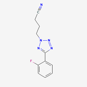 4-[5-(2-fluorophenyl)-2H-tetrazol-2-yl]butanenitrile