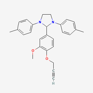 2-[3-Methoxy-4-(prop-2-yn-1-yloxy)phenyl]-1,3-bis(4-methylphenyl)imidazolidine