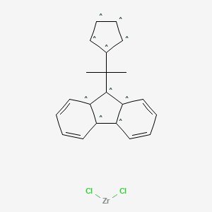 molecular formula C21H17Cl2Zr B1148680 异丙亚双(环戊二烯基-9-芴基)二氯化锆 CAS No. 130638-44-7