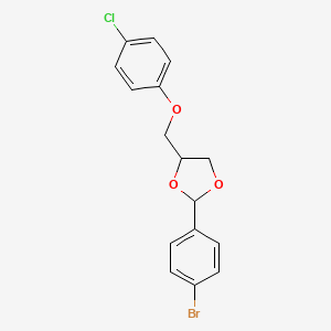 2-(4-Bromophenyl)-4-[(4-chlorophenoxy)methyl]-1,3-dioxolane