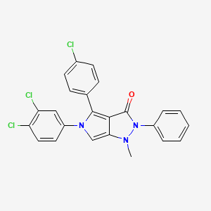 4-(4-chlorophenyl)-5-(3,4-dichlorophenyl)-1-methyl-2-phenyl-1,5-dihydropyrrolo[3,4-c]pyrazol-3(2H)-one