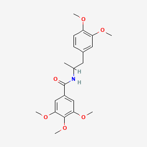 molecular formula C21H27NO6 B11486852 N-[1-(3,4-dimethoxyphenyl)propan-2-yl]-3,4,5-trimethoxybenzamide 