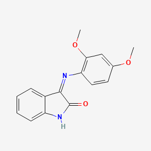 molecular formula C16H14N2O3 B11486855 (3Z)-3-[(2,4-dimethoxyphenyl)imino]-1,3-dihydro-2H-indol-2-one 