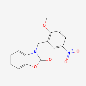 molecular formula C15H12N2O5 B11486865 3-(2-methoxy-5-nitrobenzyl)-1,3-benzoxazol-2(3H)-one 