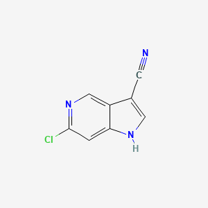 molecular formula C8H4ClN3 B1148688 6-Chloro-1H-pyrrolo[3,2-c]pyridine-3-carbonitrile CAS No. 1260381-90-5