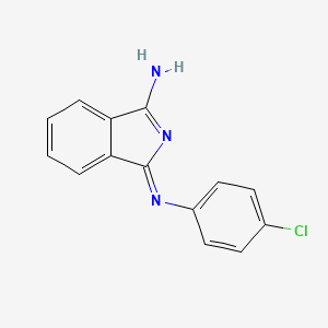 molecular formula C14H10ClN3 B11486892 (1Z)-1-[(4-chlorophenyl)imino]-1H-isoindol-3-amine 