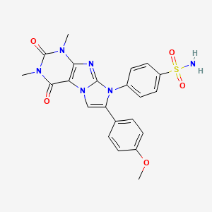 4-[7-(4-methoxyphenyl)-1,3-dimethyl-2,4-dioxo-1,2,3,4-tetrahydro-8H-imidazo[2,1-f]purin-8-yl]benzenesulfonamide