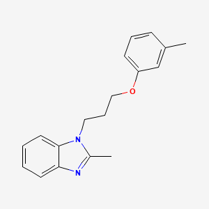 molecular formula C18H20N2O B11486908 2-methyl-1-[3-(3-methylphenoxy)propyl]-1H-benzimidazole 