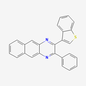 molecular formula C26H16N2S B11486936 2-(1-Benzothiophen-3-yl)-3-phenylbenzo[g]quinoxaline 