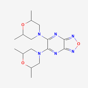 molecular formula C16H24N6O3 B11486946 5,6-Bis(2,6-dimethylmorpholin-4-yl)[1,2,5]oxadiazolo[3,4-b]pyrazine 