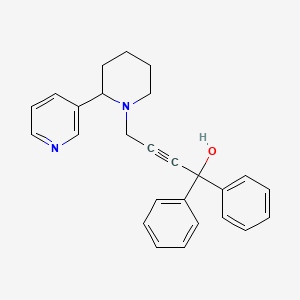 molecular formula C26H26N2O B11487007 1,1-Diphenyl-4-[2-(pyridin-3-yl)piperidin-1-yl]but-2-yn-1-ol 