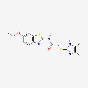 2-[(4,5-dimethyl-1H-imidazol-2-yl)sulfanyl]-N-(6-ethoxy-1,3-benzothiazol-2-yl)acetamide