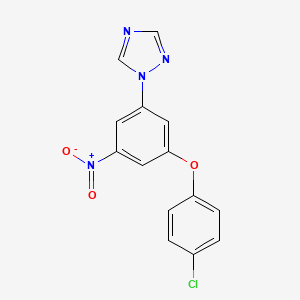 1-[3-(4-chlorophenoxy)-5-nitrophenyl]-1H-1,2,4-triazole